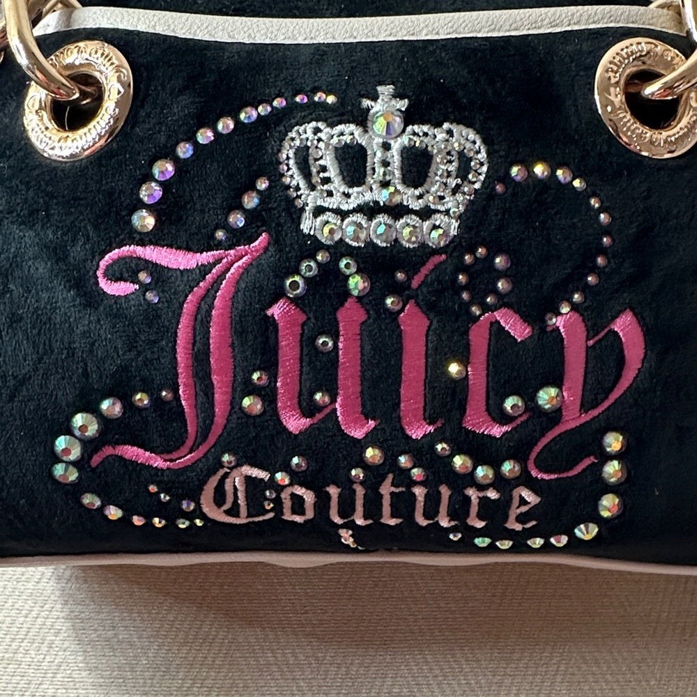 Juicy Couture Black and Cream Shoulder and Top Handle Bag with Pouch - Picture 7 of 15